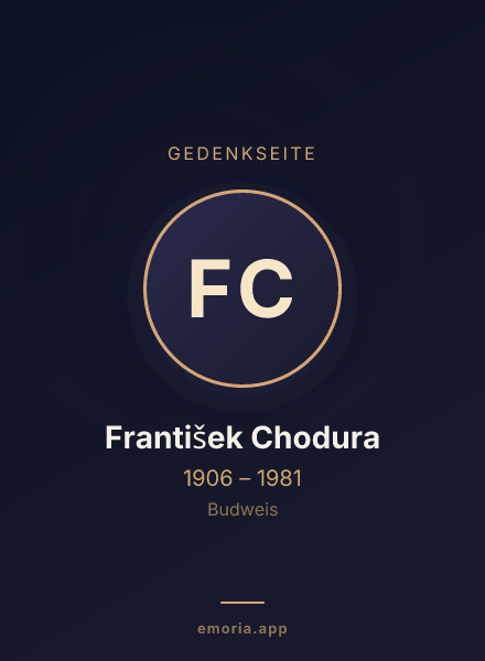 Gedenkportrait von František Chodura