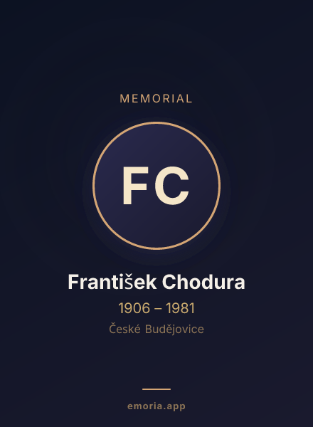 Memorial portrait of František Chodura