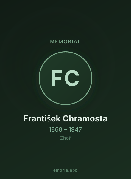 Memorial portrait of František Chramosta