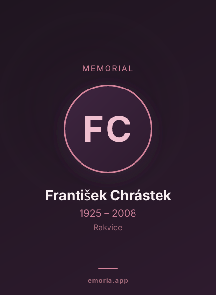 Memorial portrait of František Chrástek