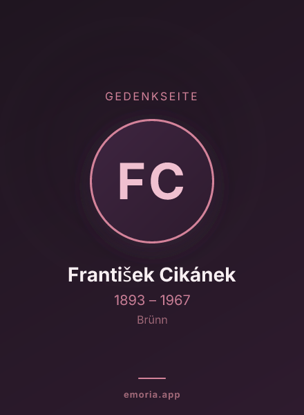 Gedenkportrait von František Cikánek