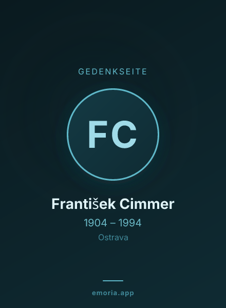 Gedenkportrait von František Cimmer