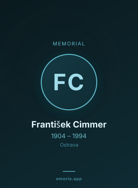 Memorial portrait of František Cimmer