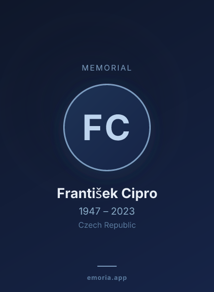 Memorial portrait of František Cipro