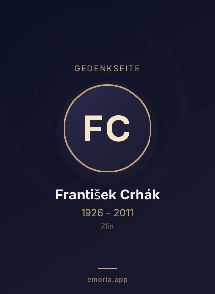 Gedenkportrait von František Crhák
