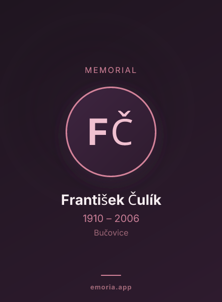 Memorial portrait of František Čulík