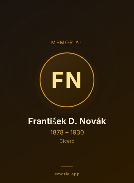 Memorial portrait of František D. Novák