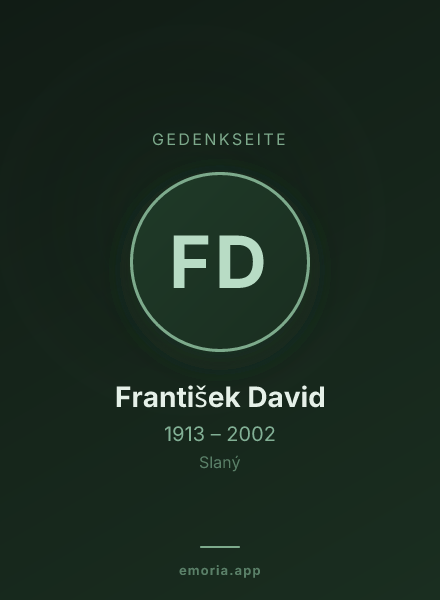 Gedenkportrait von František David