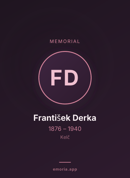 Memorial portrait of František Derka
