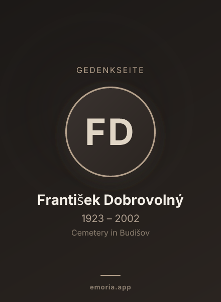 Gedenkportrait von František Dobrovolný