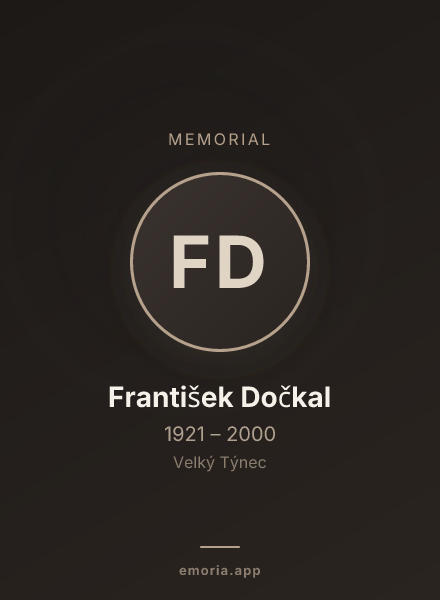 Memorial portrait of František Dočkal