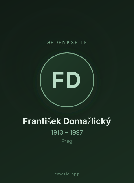 Gedenkportrait von František Domažlický