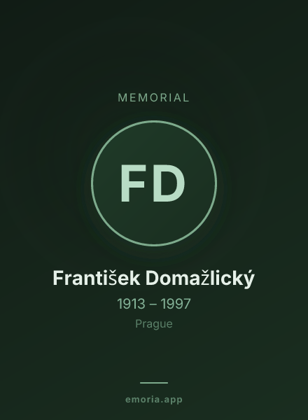 Memorial portrait of František Domažlický