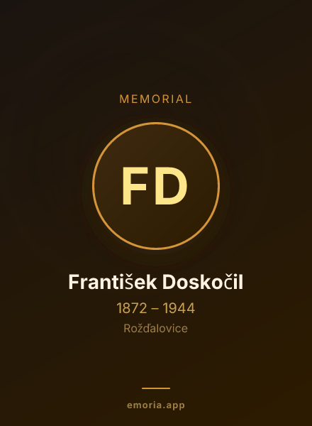 Memorial portrait of František Doskočil