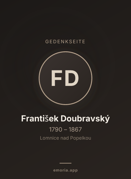 Gedenkportrait von František Doubravský