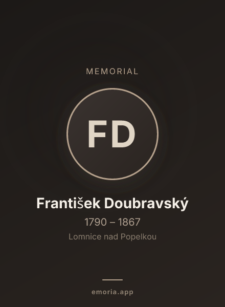 Memorial portrait of František Doubravský