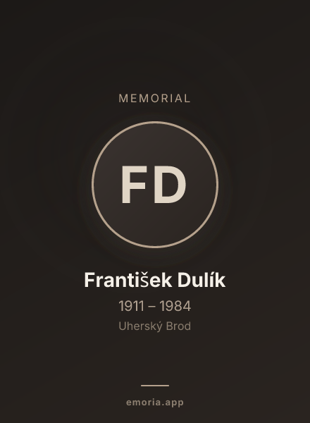 Memorial portrait of František Dulík