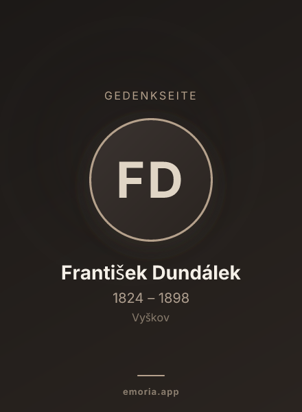 Gedenkportrait von František Dundálek