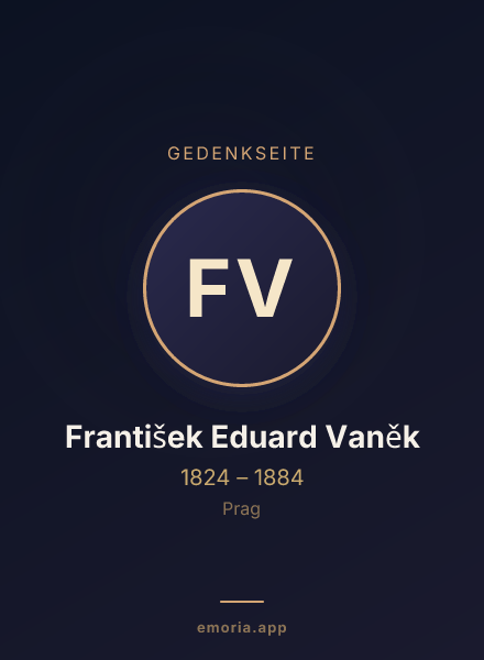 Gedenkportrait von František Eduard Vaněk