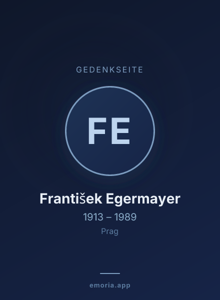 Gedenkportrait von František Egermayer