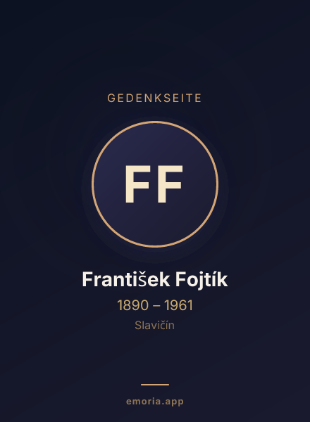 Gedenkportrait von František Fojtík