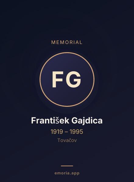 Memorial portrait of František Gajdica