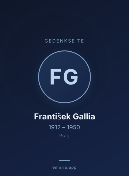 Gedenkportrait von František Gallia