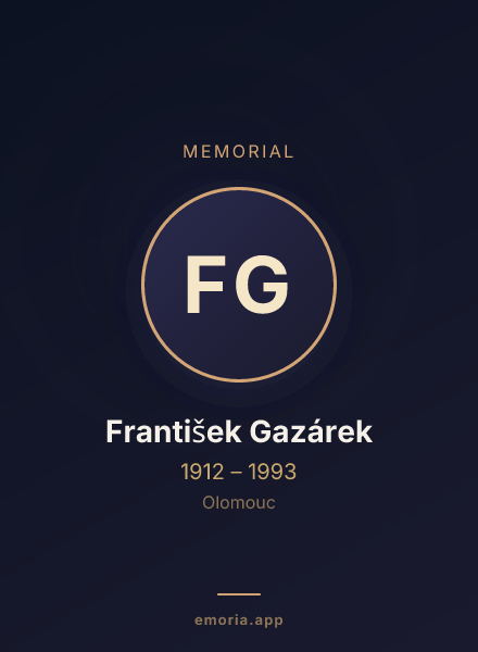 Memorial portrait of František Gazárek
