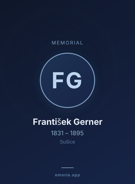 Memorial portrait of František Gerner