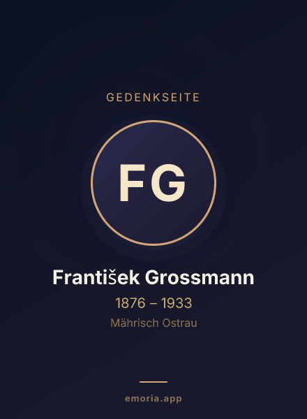 Gedenkportrait von František Grossmann