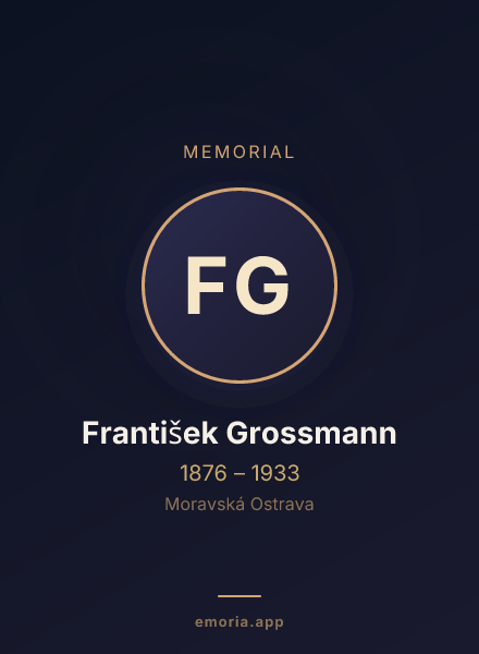 Memorial portrait of František Grossmann