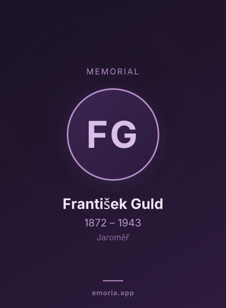 Memorial portrait of František Guld