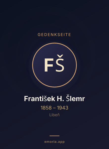 Gedenkportrait von František H. Šlemr
