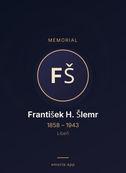 Memorial portrait of František H. Šlemr