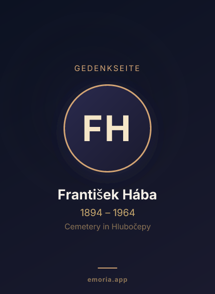 Gedenkportrait von František Hába