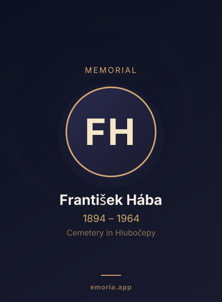 Memorial portrait of František Hába