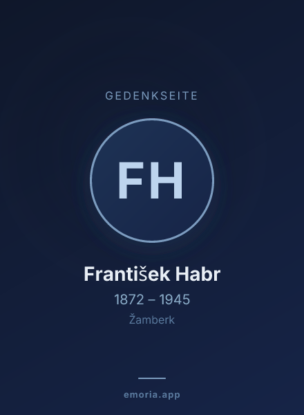 Gedenkportrait von František Habr