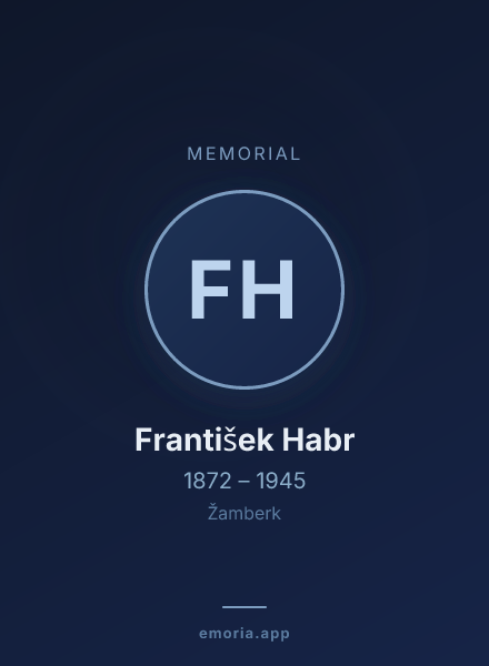 Memorial portrait of František Habr