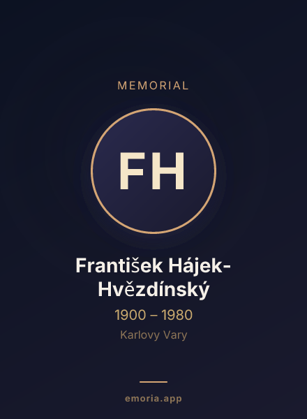 Memorial portrait of František Hájek-Hvězdínský