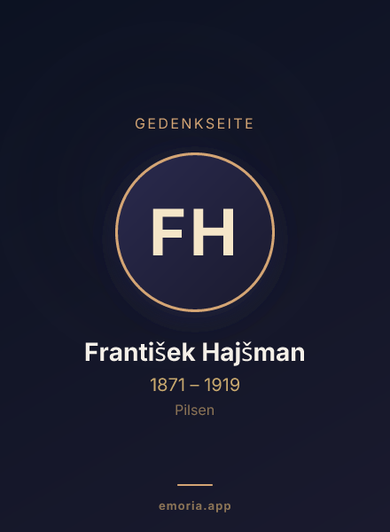 Gedenkportrait von František Hajšman