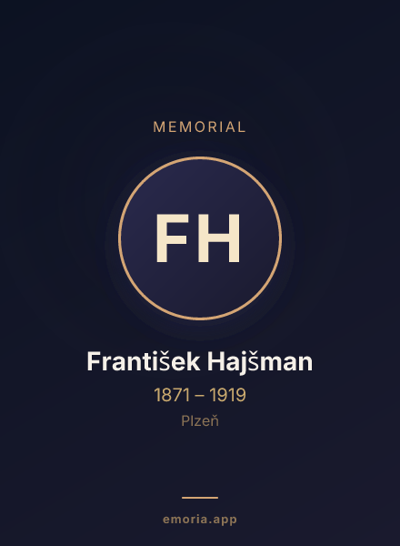 Memorial portrait of František Hajšman