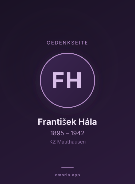 Gedenkportrait von František Hála