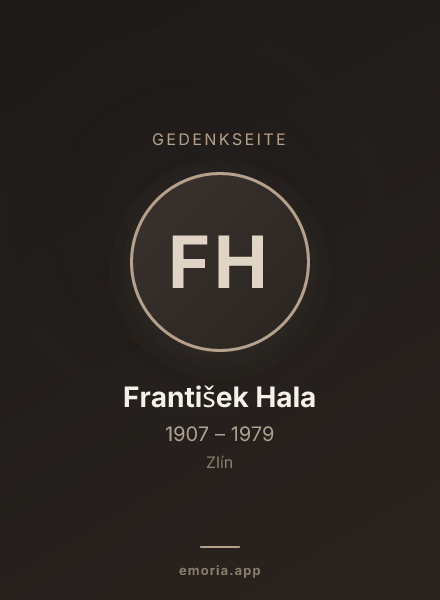 Gedenkportrait von František Hala