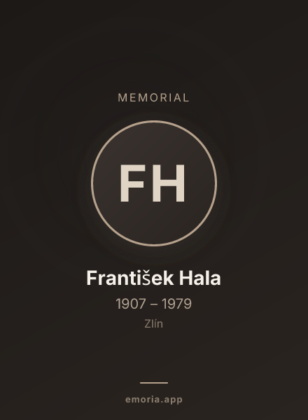 Memorial portrait of František Hala