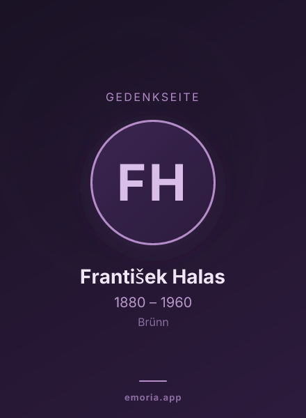 Gedenkportrait von František Halas