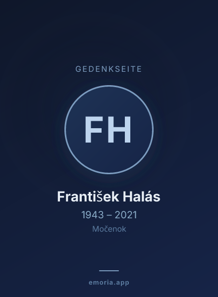 Gedenkportrait von František Halás