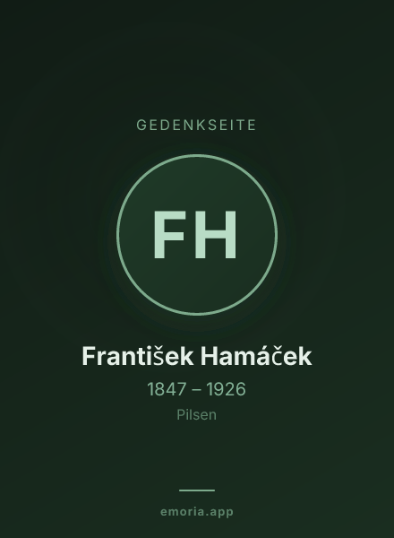 Gedenkportrait von František Hamáček