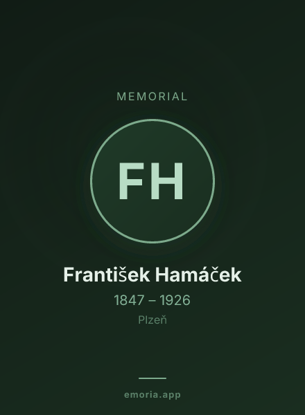 Memorial portrait of František Hamáček