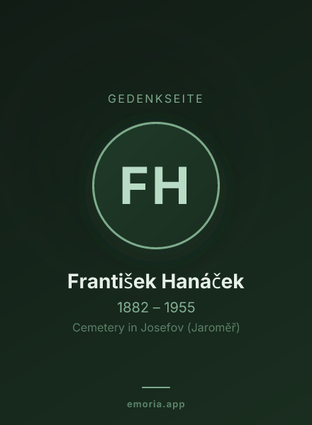 Gedenkportrait von František Hanáček