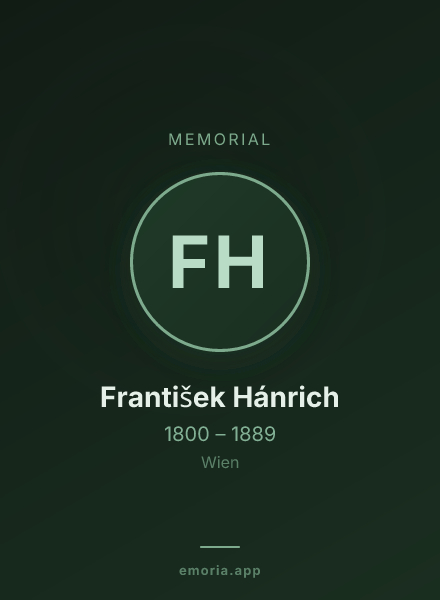 Memorial portrait of František Hánrich